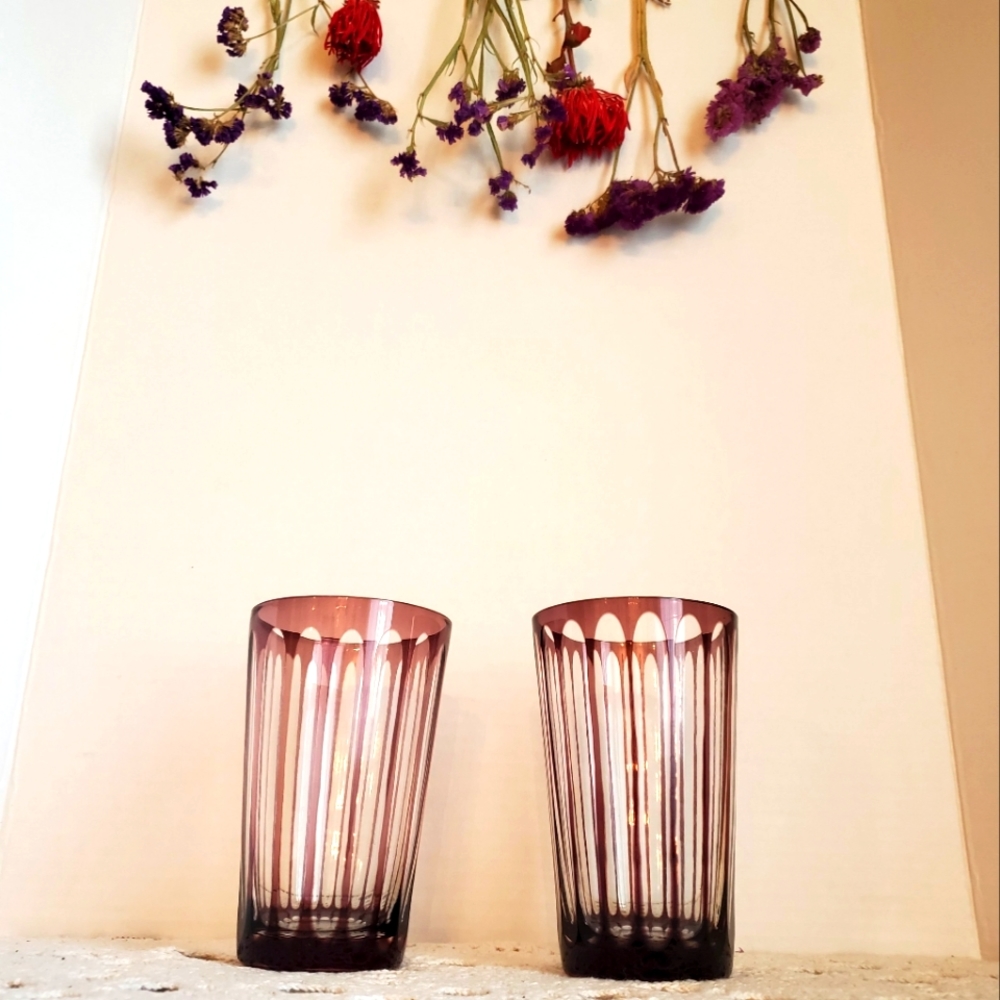 Vintage Amethyst cups